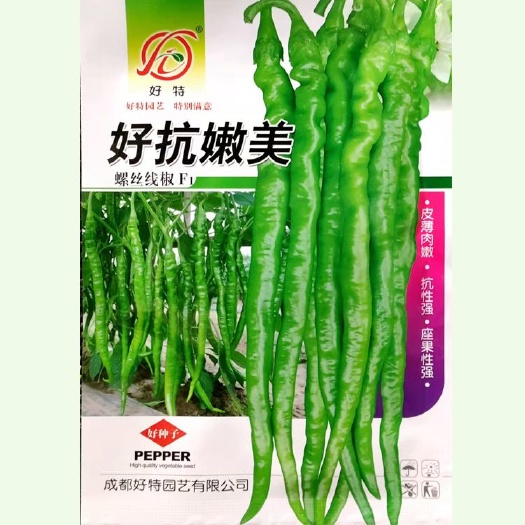 湘乡市螺丝椒种子 螺丝椒线椒种子 早熟长辣椒种子 皮薄味辣耐低温产量高，春秋播