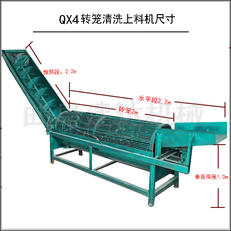 磨粉機 轉籠紅薯清洗上料機  自動清洗薯類打粉機