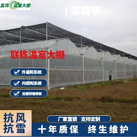 睢宁县种植大棚  联栋薄膜温室，标准联栋大棚，厂家直销质保15年