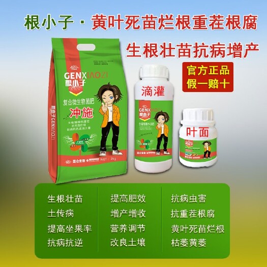 郑州根小子微生物菌肥专注重茬根腐黄叶死苗烂根