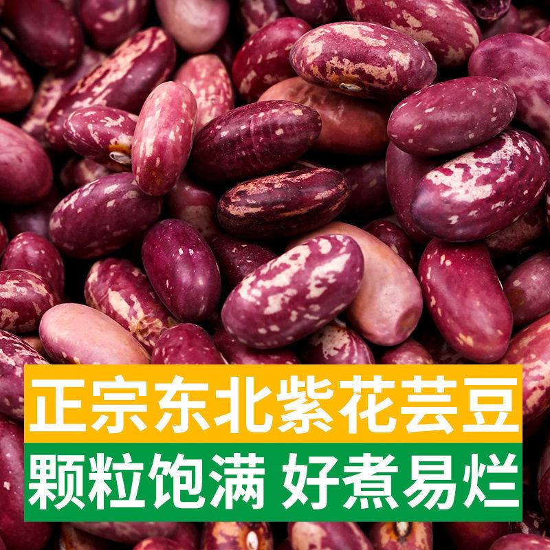 密山市东北饭豆5斤腰豆红芸豆五谷杂粮紫花芸豆红腰豆种子10斤