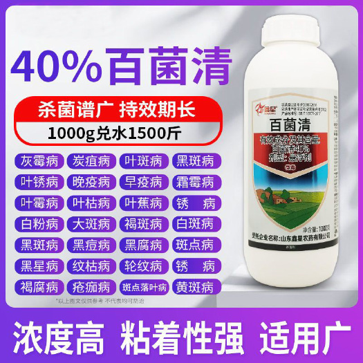荥阳市 40%百菌清果树蔬菜花卉杀菌剂防治锈病炭疽病叶斑病霜霉病叶斑
