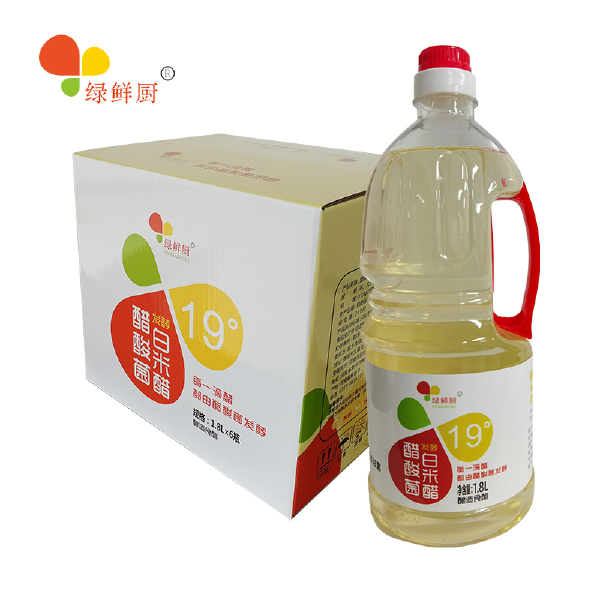  绿鲜厨19°醋酸菌发酵白米醋1.8L 烹调 凉拌 蘸料 腌渍