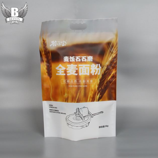  2.5kg手提面粉包裝袋 彩印復(fù)合塑料包裝袋 面粉袋糧食包裝