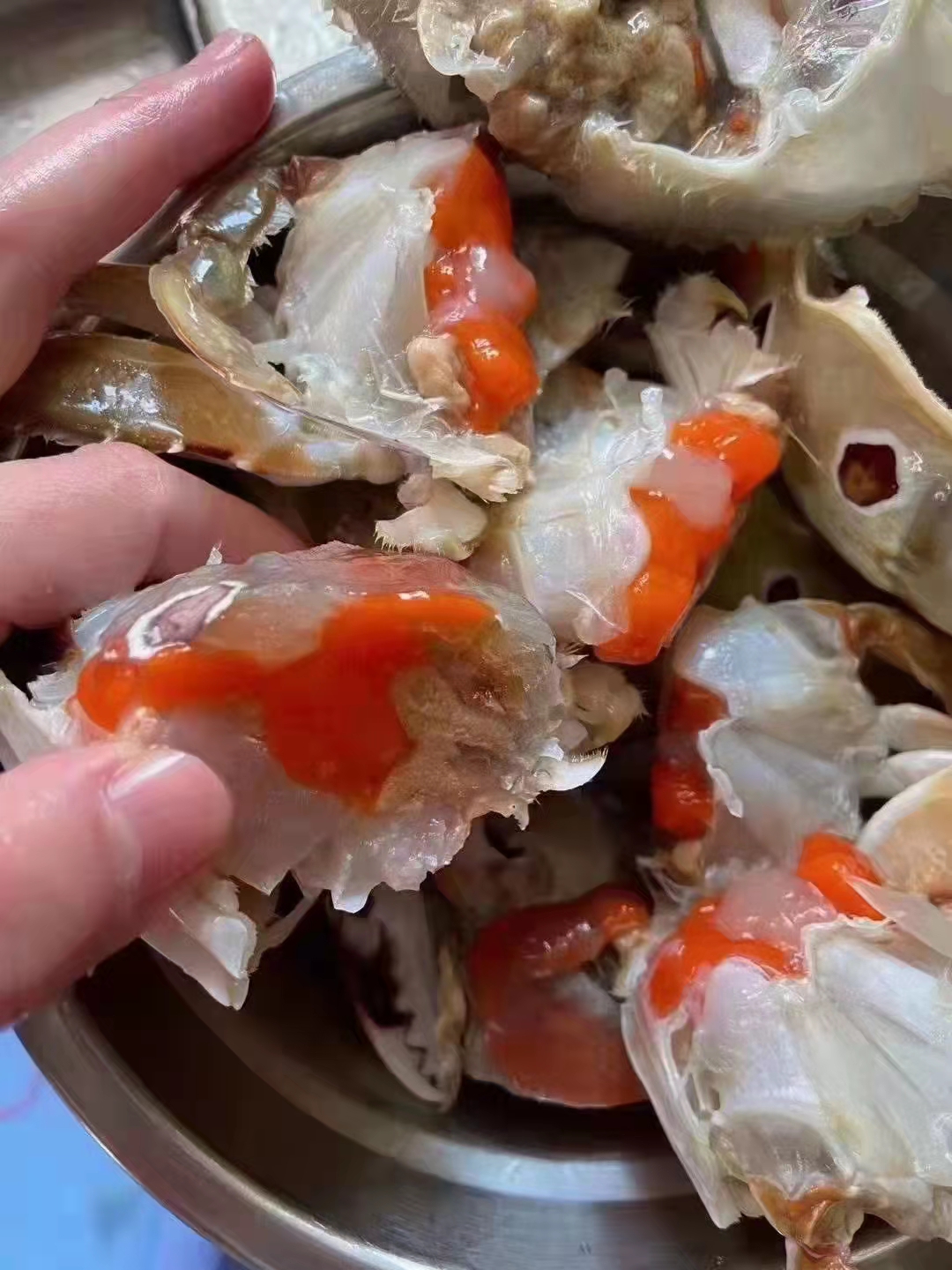 台海红膏三眼蟹，挑选过的，每只都有红膏，小件试样10斤包邮