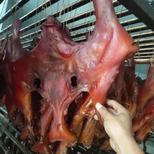 湘乡市猪副产品 烟熏猪头皮腊猪脸