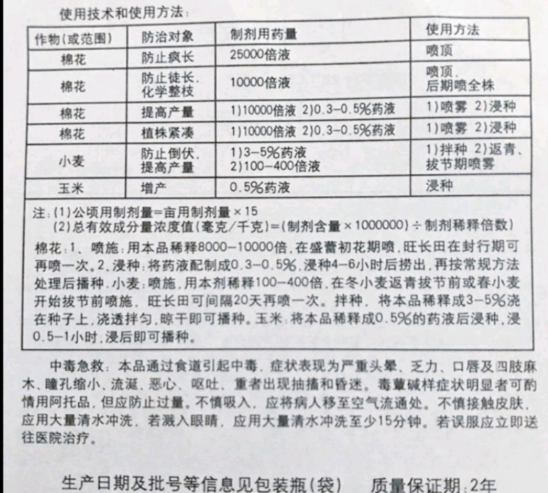 国光抑灵矮壮素果树蔬菜小麦玉米花生大豆控旺控制疯长增产增收