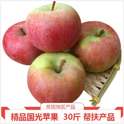 青龙满族自治县小国光苹果笨果新鲜水果不打蜡不套袋 30斤每箱支持水果店下单
