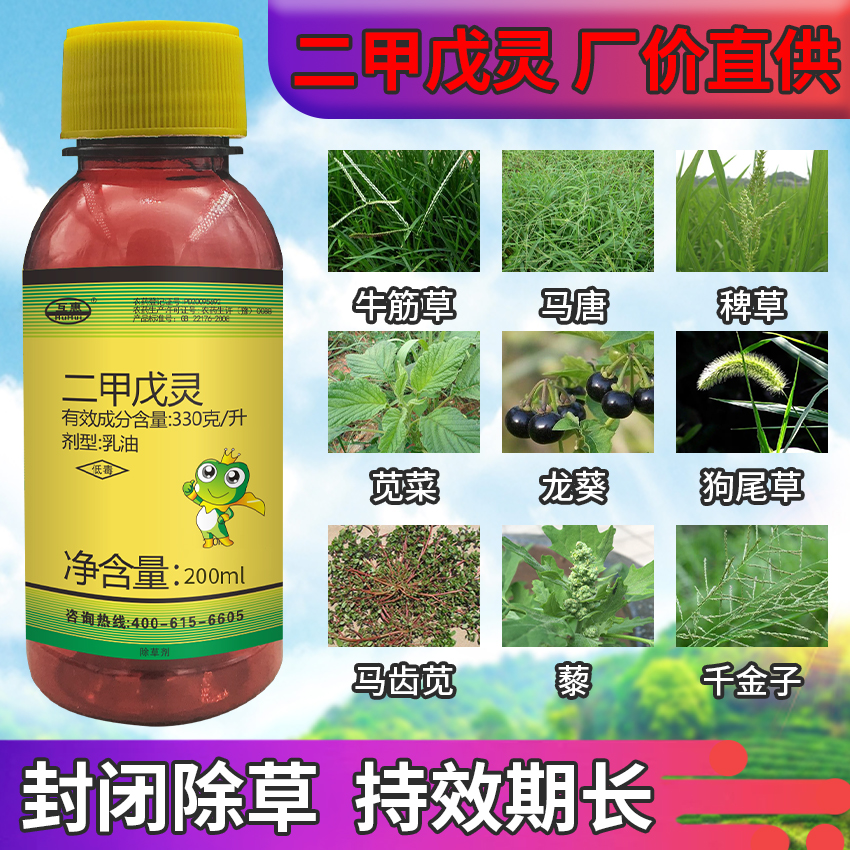郑州33%二甲戊灵广谱安全型播后苗前封闭除草剂包邮