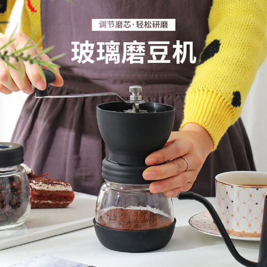 磨粉磨浆机械 手摇磨豆机 家用咖啡豆研磨机小型手动咖啡机磨粉