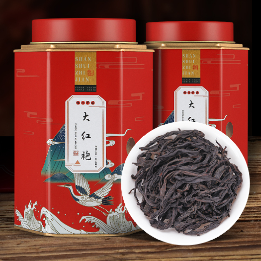 2024新茶大红袍茶叶武夷山岩茶果香肉桂罐装乌龙茶浓香型