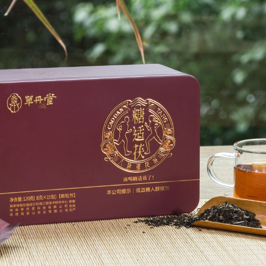 茯砖茶 糖适茯颗粒剂120g(小铁盒)