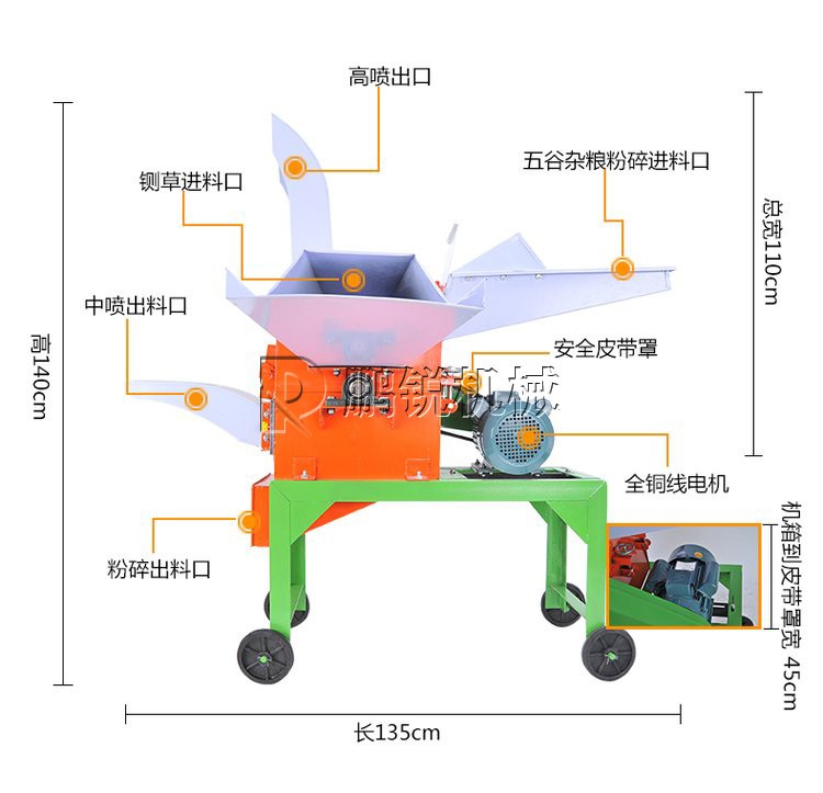 铡草机 铡草揉丝一体机家用220v干湿两用玉米秸秆粉碎揉草机