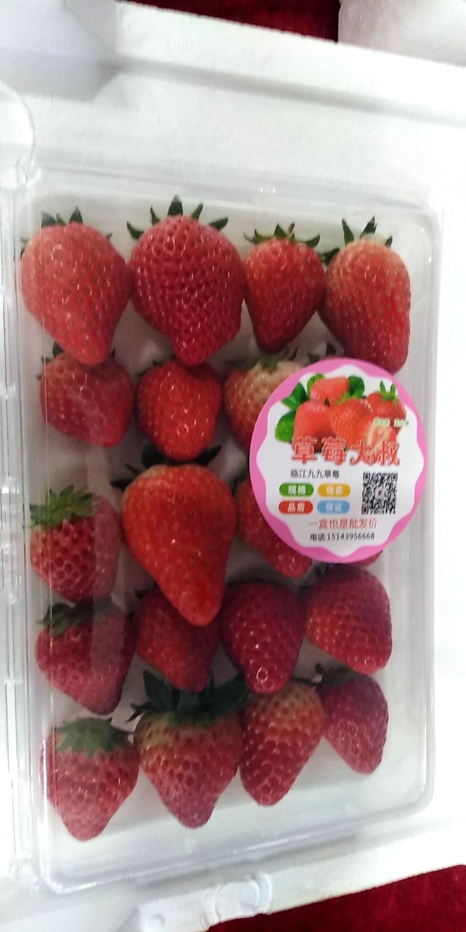 红颜草莓 临江九九草莓，刚刚上市，价优，质好，口感七月，味甜