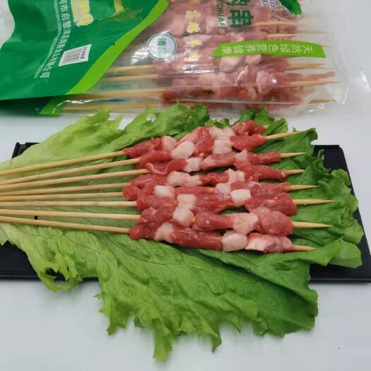 河间市清真纯羊肉串工厂出货，一手货源，烧烤好食材