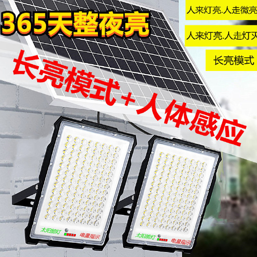 中山市太阳能灯 庭院灯超亮大功率一拖二遥控灯 户外防水防雷照明灯