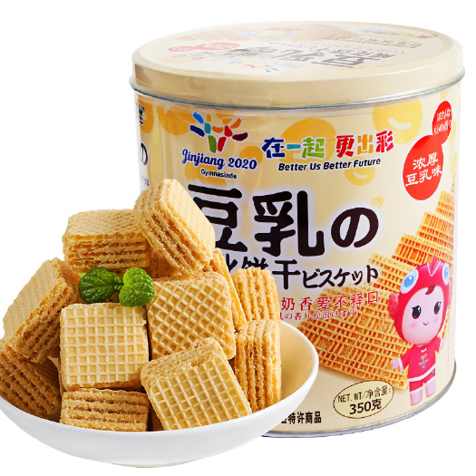 杭州万宝路豆乳威化饼干350g 桶装 marlour网红美食