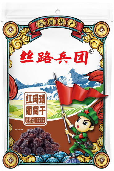 西安新疆军农食品丝路兵团红玛瑙葡萄干新疆特产袋装120g