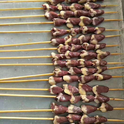 献县鸡肉串 鸡心串采用白羽鸡心口感鲜嫩