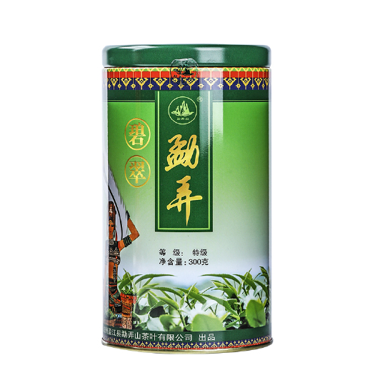 云南特产勐弄碧翠高山绿茶大叶种茶叶罐装300g