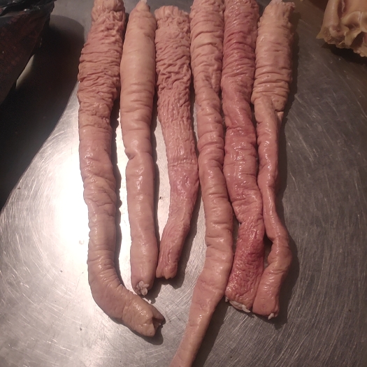 虞城县猪肠 十成熟大肠头，鲜货与卤货都有。