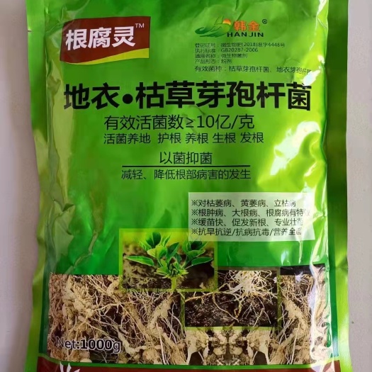 民权县地衣.枯草芽孢杆菌  根腐灵
