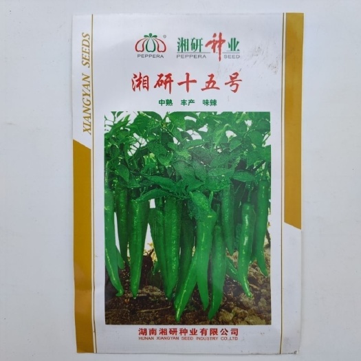 华容县牛角椒种子 湘研十五号长牛角辣椒籽种子 中熟 味辣抗病高产