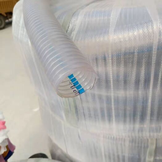 郓城县水管 牛筋钢丝管白色透明复合软管吸污吸粪车专用2-4寸规格全