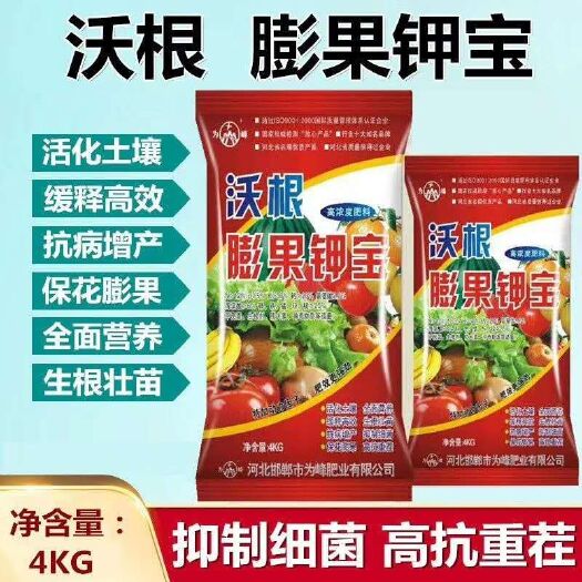 广平县大量元素水溶肥  沃根膨果钾宝 高钾冲施肥