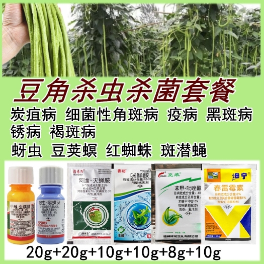 寿光市豆角杀菌套餐菜豆农药套餐锈病炭疽病角斑病褐斑病