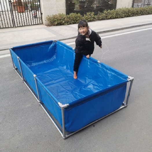 水产养殖箱 帆布鱼池带支架家用室外可折叠水产专用养鱼帆布蓄水