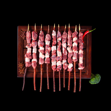 盐池县羊肉串盐池滩羊肉质细嫩无膻味香味足无需腌制解冻直接烤