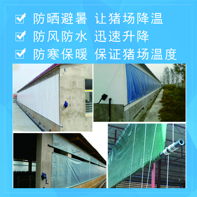 防雨布 定做养殖场卷帘布猪场牛棚羊舍白色透光防寒保暖PE挡风