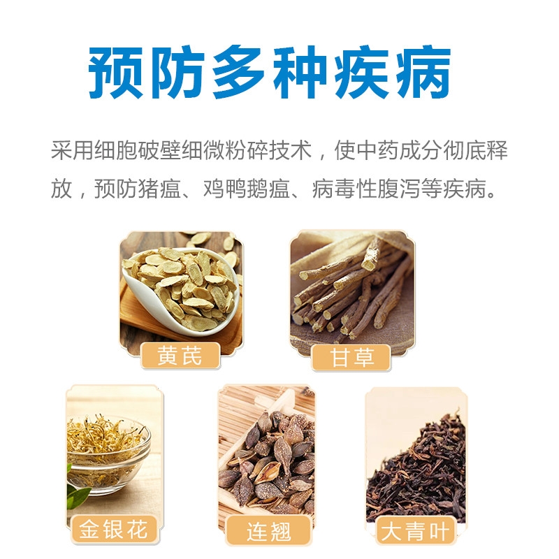 板青颗粒猪牛羊鸡鸭鹅用抗病毒预防疾病，可拌料，可兑水