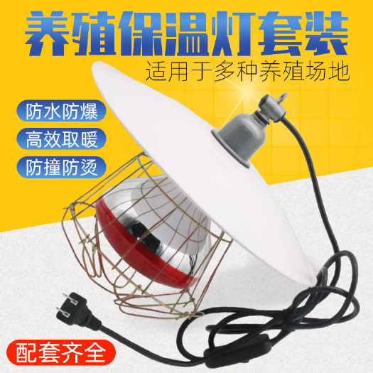 畜牧饲养设备 养殖取暖保温灯灯头金属灯罩网罩灯网畜牧兽用保温