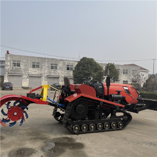 曲阜市履带式拖拉机 多功能履带旋耕机 高底盘 100马力履带堆土机