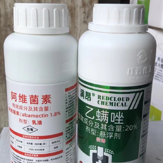 南宁杀红蜘蛛套餐 阿维菌素+乙螨唑针对柑橘抗性红蜘蛛农药兼杀卵药效持久杀螨剂