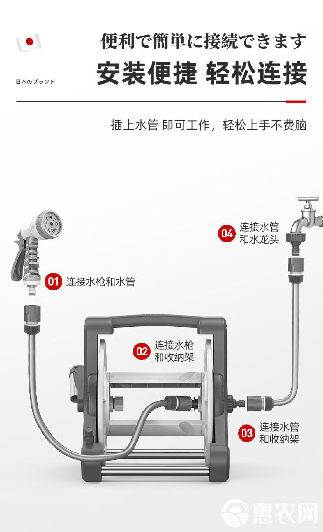 质造水管软管收纳架卷管器浇花洗车水枪绕管收管盘水管架套