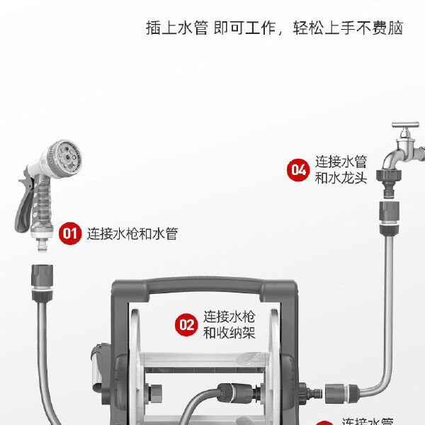 质造水管软管收纳架卷管器浇花洗车水枪绕管收管盘水管架套