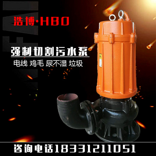 安国市切割式潜污泵380v排污泵污水泵化粪池抽粪泥浆泵家用清淤泥