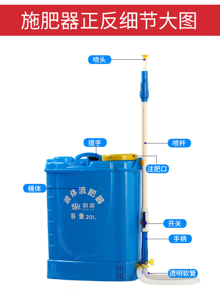 背负式多功能液体施肥点肥流肥器水肥淋肥洒肥追肥施肥机新