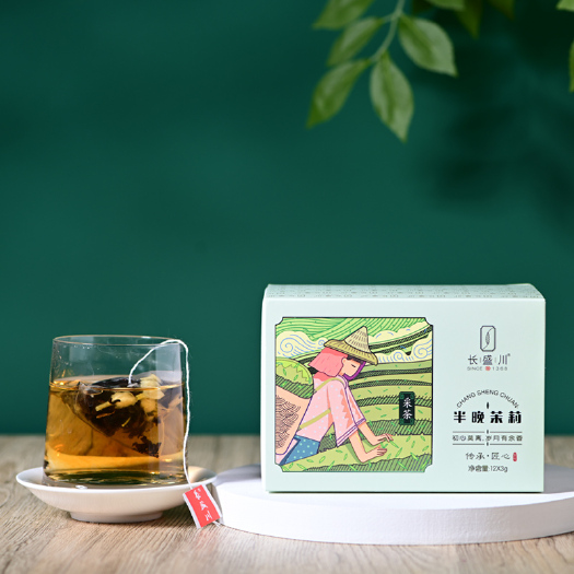 宜昌茉莉花茶 长盛川袋泡茶·茉莉花青砖茶