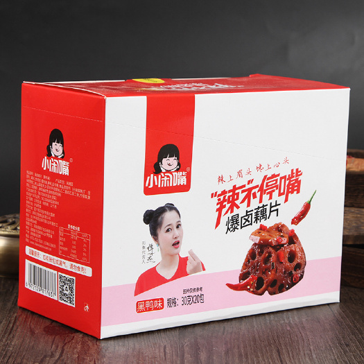茶陵县脆藕片  休闲零食 小闲嘴黑鸭味藕片厂家直供