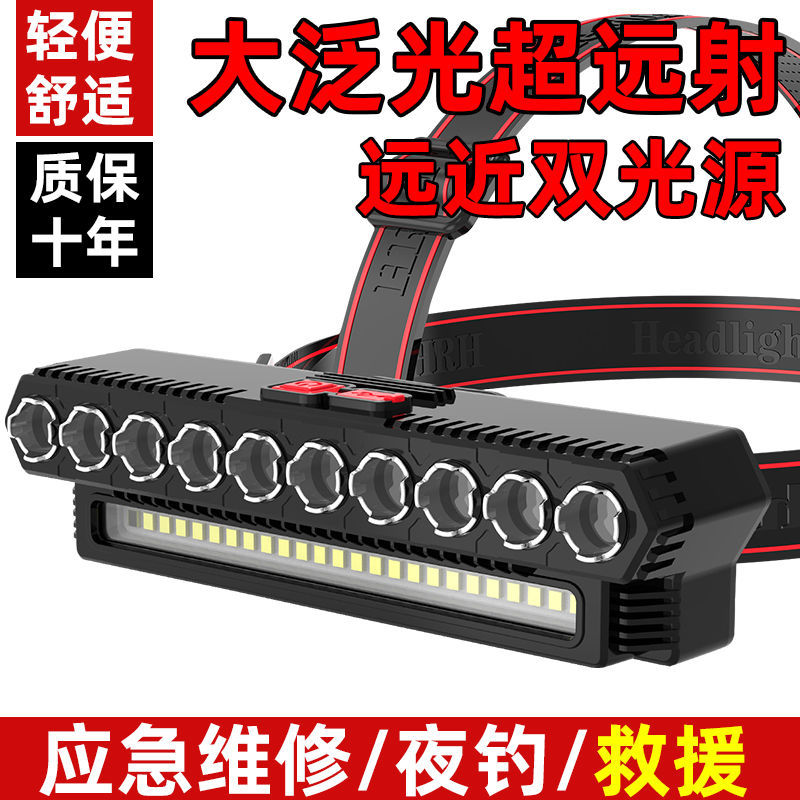 应急灯/手电筒 超亮LED头灯强光可充电户外防水钓鱼灯头戴式