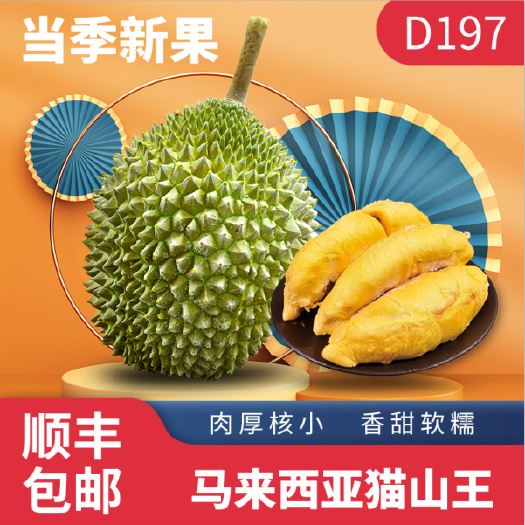 深圳正宗马来西亚猫山王榴莲D197 AAA果 支持一件代发