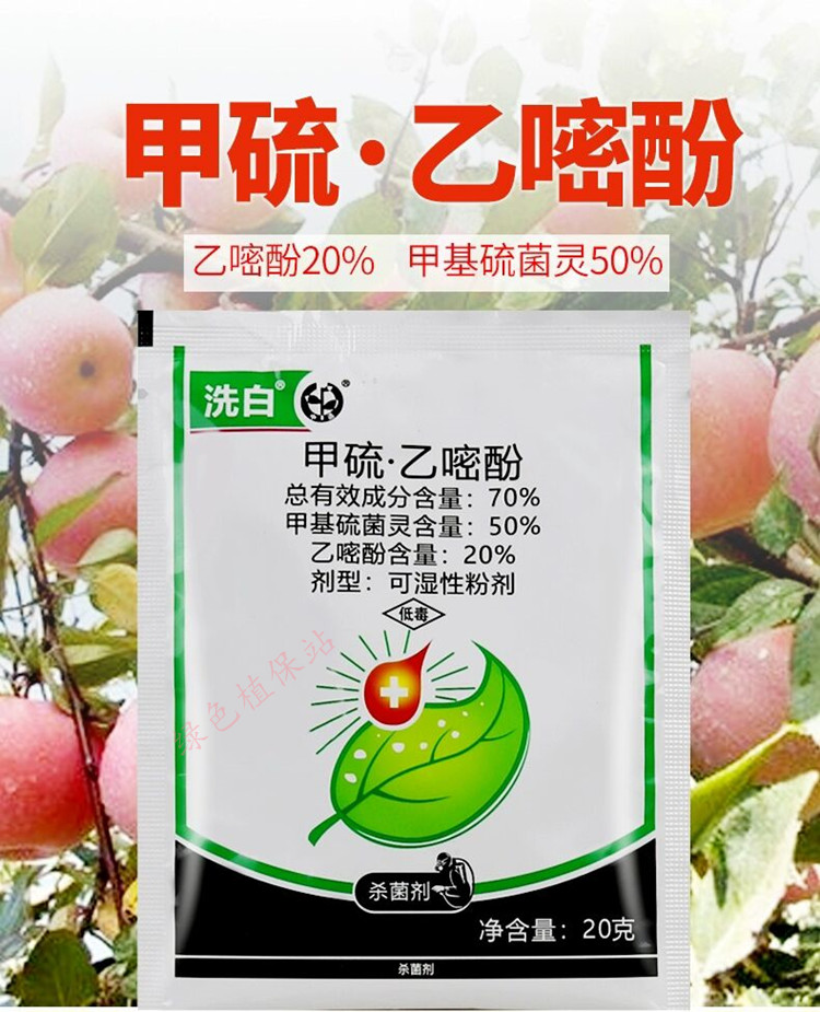 洗白70%甲硫乙嘧酚 苹果白粉病黄瓜甜瓜白粉病果树蔬菜杀菌剂