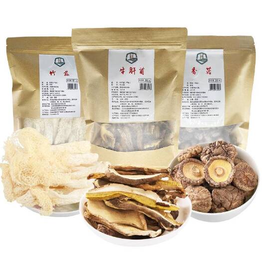 姚安县姚安县干菌子组合 牛肝菌200g/香菇250g/竹荪60g