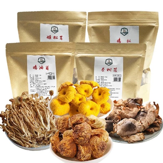 姚安县姚安县干菌子组合750g 鸡枞菌姬松茸鸡油菌茶树菇