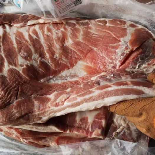 临沂猪五花肉 一级带皮五花肉 国产新日期