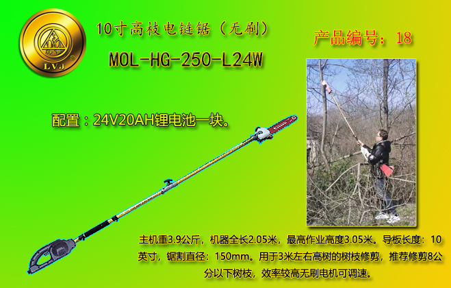 南京10寸高枝电链锯